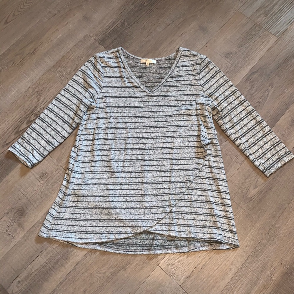 Grey striped sweater